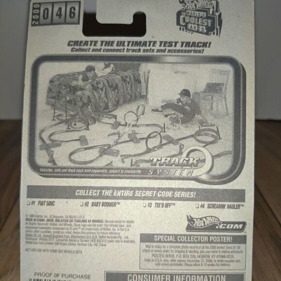 Hot Wheels 2000 Secret Code Series #2 of 4 Baby Boomer Collector Die-cast #046 - Picture 4 of 4